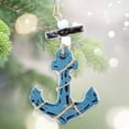 thumbnail image 2 of Wood Anchor Ornament -Nautical Beach Lake Decoration, 2 of 5