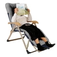 thumbnail image 2 of TeqHome 71x22x4in Chaise Lounger Cushion Recliner for Patio Furniture, Deck Chair Cushion for Outdoor Indoor Home Office Grey, 2 of 12