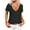 Black, variant on Zeagoo Women's Deep V T-Shirt Summer Short Sleeve Loose Casual Top