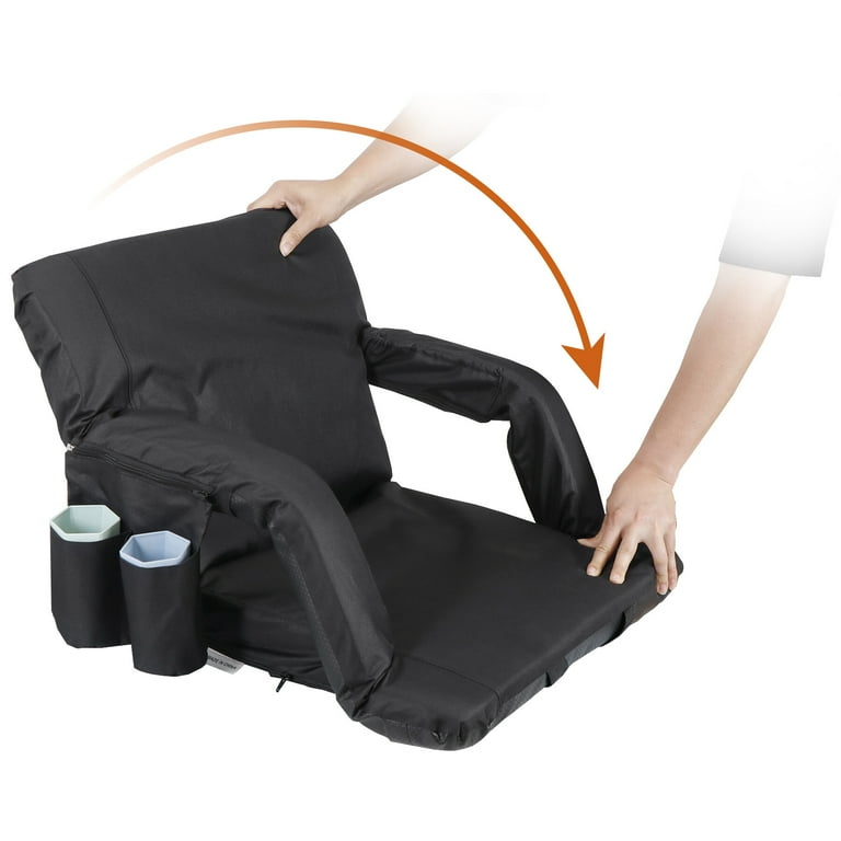 ZENSTYLE Lightweight Stadium Seat Chair with Backrest and Armrests