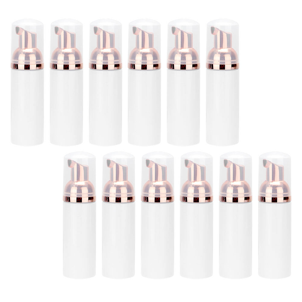 Raindrops Facial Foaming Bottles for Travel Portable Dispenser 12 Pieces 30ml PET Transparent