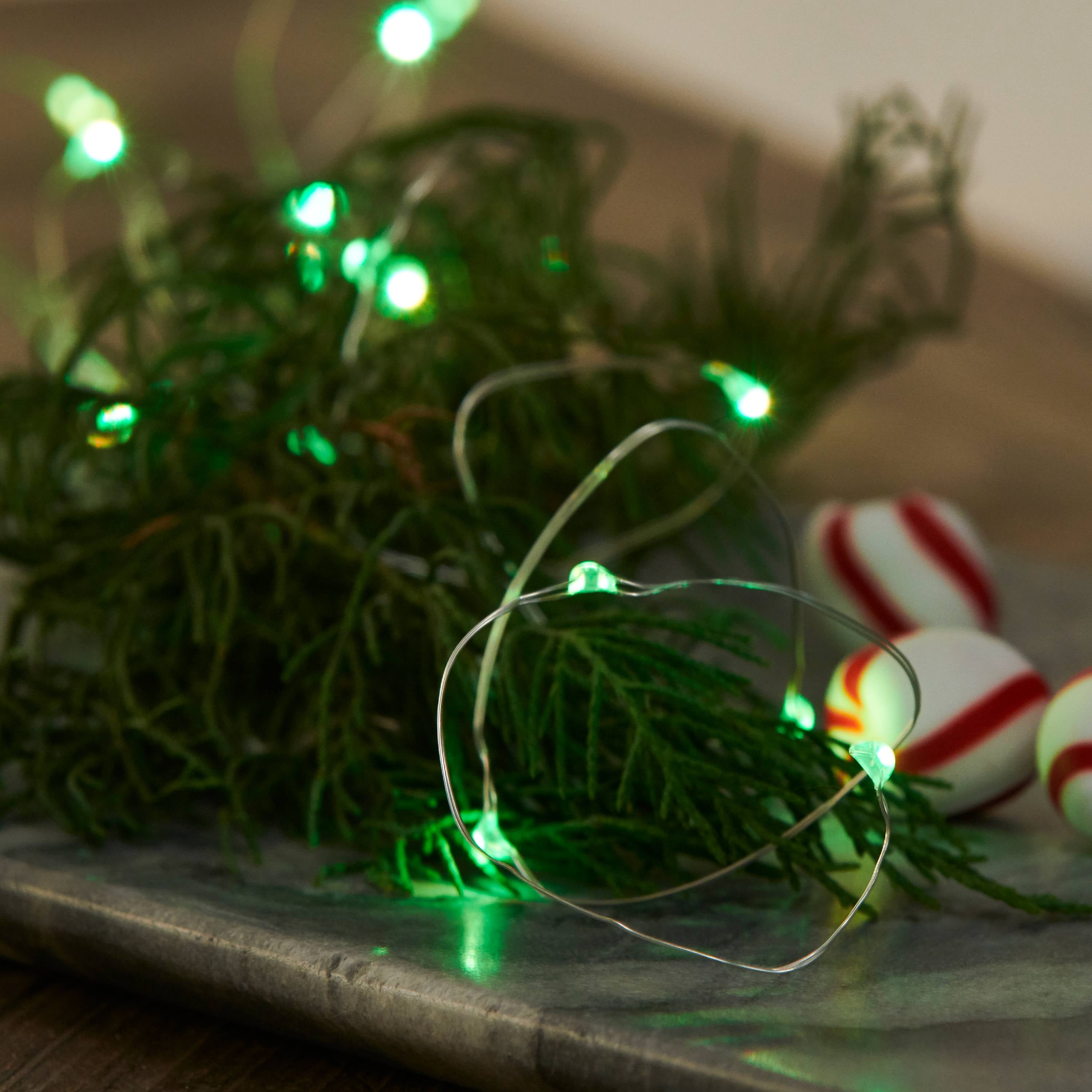 Belham Living Green LED String Lights Holiday Lighting, 17' (50 Count