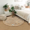 thumbnail image 3 of Lightnpro Bohemian Jute Cotton Denim Braided Rug 4 Feet Round - Circle Farmhouse Jute Cotton Area Rag Rug for Kitchen, Kids Bedroom, Playroom | Colorful Hand Woven Reversible Pet Friendly Carpet, 3 of 8