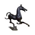 thumbnail image 2 of Ornamento de arte de caballo galopante de latón Pequeña estatua de animales coleccionables adornos de té Pet para el coche Desk Design Decoración de, 2 of 9