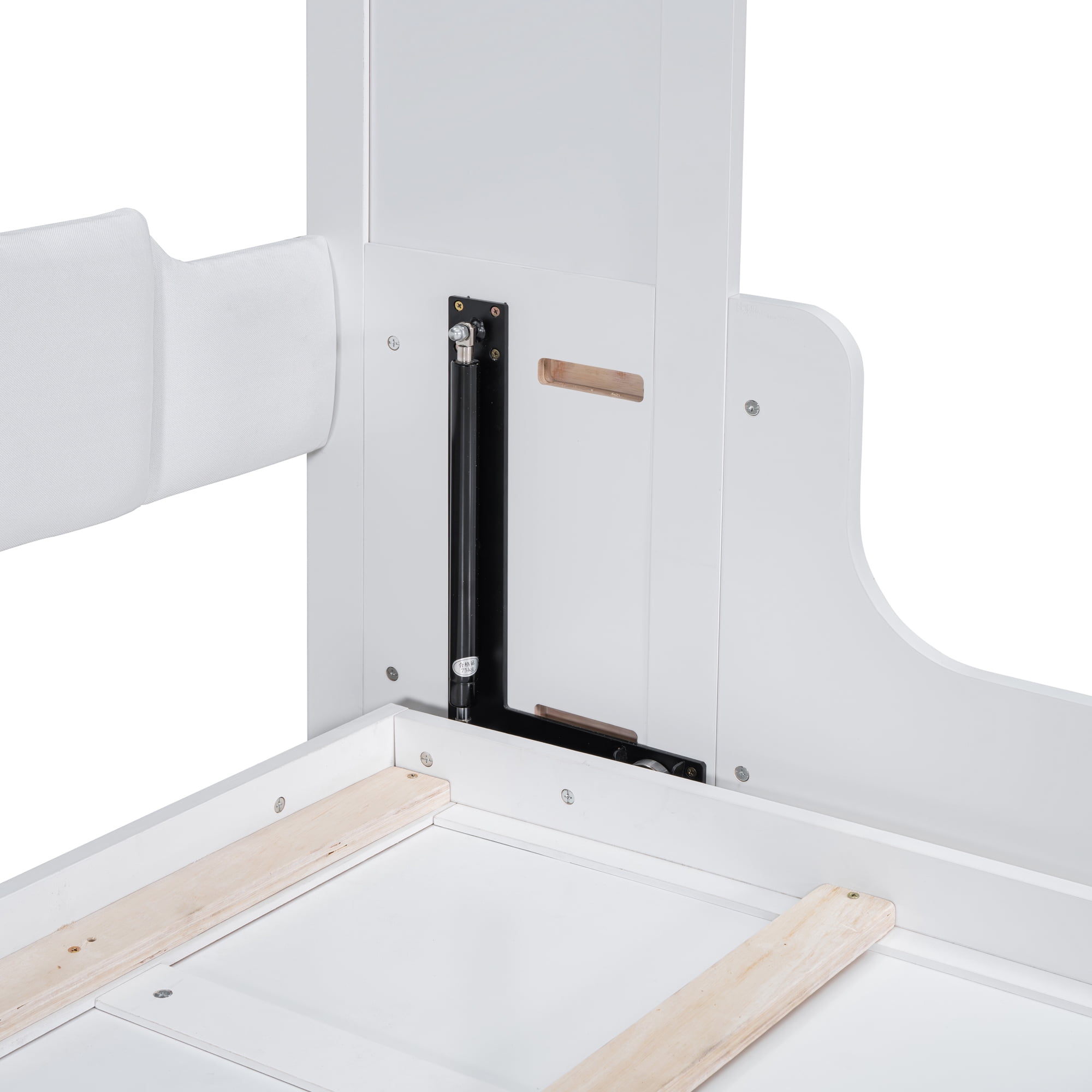 Queen Size Murphy Bed with Cushioned Loveseat for Small Space, Guest Room