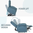 thumbnail image 2 of Power Lift Recliner Chair for Elderly, Recliners with Adjustable Massage and Heating Function,Heavy Duty Electric Lift Recliner with Infinite Position for Living Room,Blue, 2 of 13