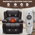 thumbnail image 3 of JMYMRY Leather Power Lift Recliner Chair for Elderly with Heat and Massage, Adjustable Angle, Side Pocket and USB Charge Port for Living Room, Brown, 3 of 8