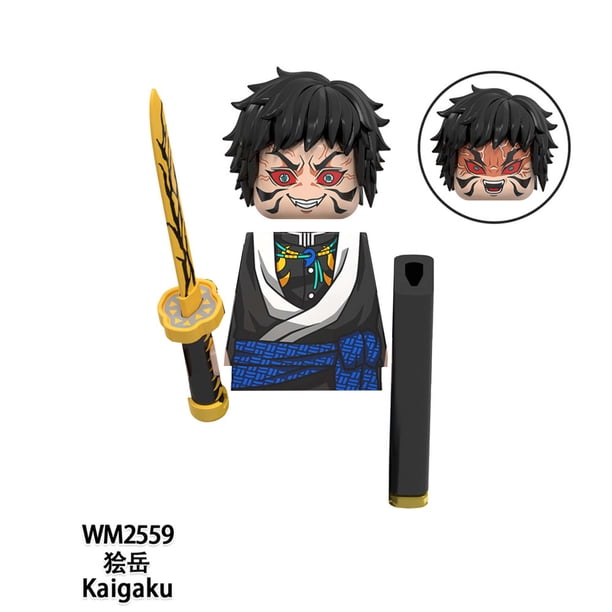 Bloques de construcción de dibujos animados de Demon Slayer, minifiguras de acción, muñecos, juguetes, Tanjiro, Nezuko, Zenitsu, Inosuke, Kanao, Sanemi
