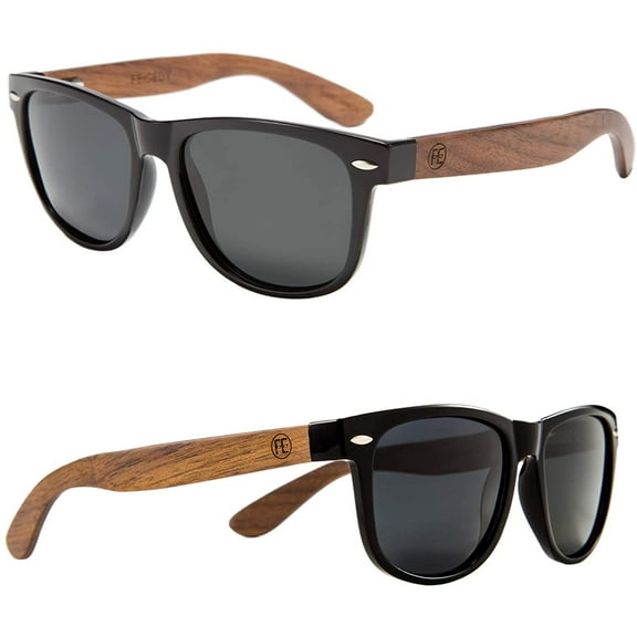 FEISEDY Polarized Wood Sunglasses Women Men HD UV400 Driving Fishing Golf Sunglasses B2448