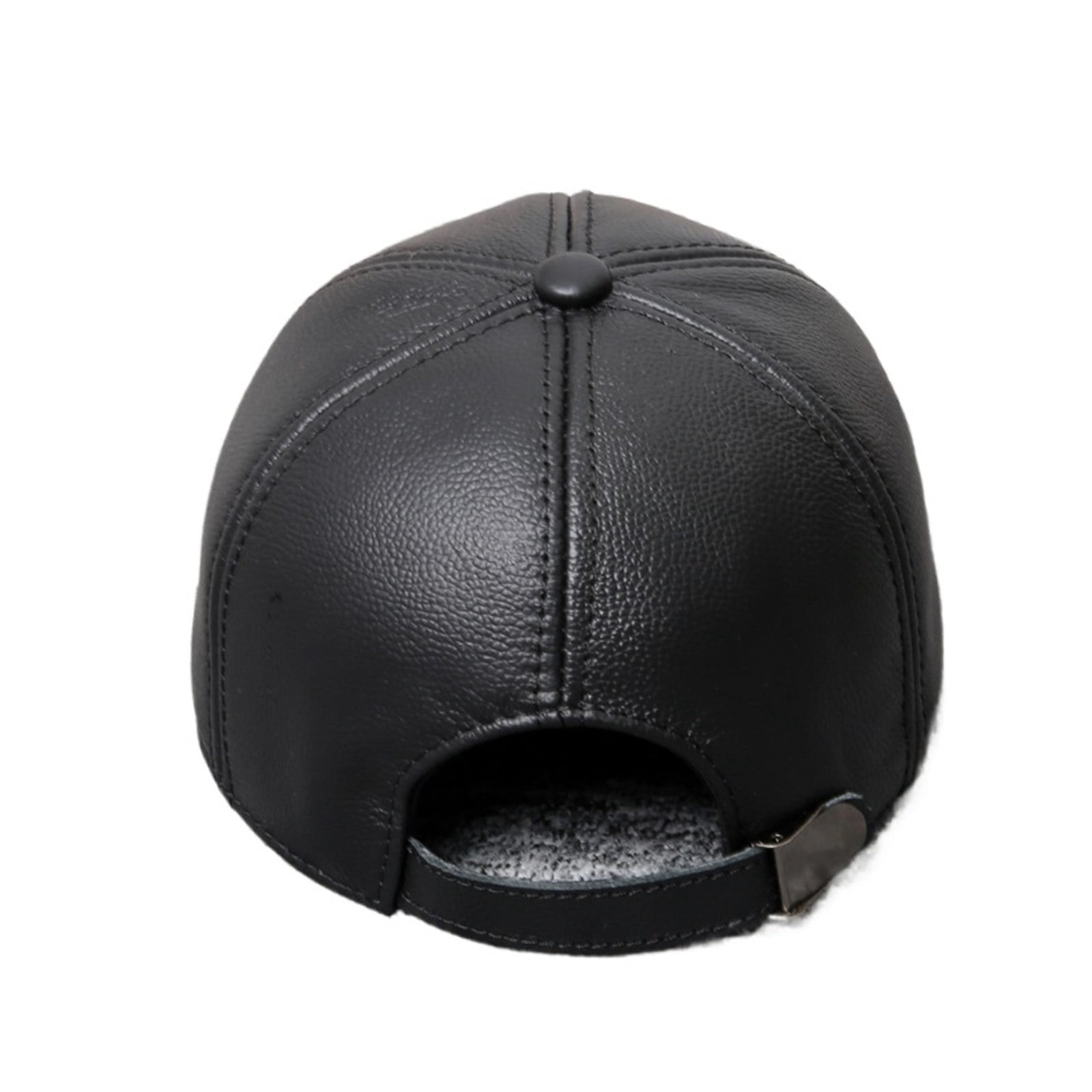 Baseball Leather 100% Genuine Caps For Men And Women With Cowhide Warm Earmuffs Cap Outdoor Leather Sunbonnet Hat ,Fashion Design