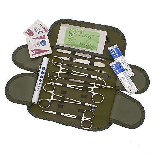Molle Pouch Stop The Bleed Kit Military Style First Aid Kit ASATechmed 20 PC U.S Military Style Surplus Emergency Survival Kit