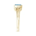 thumbnail image 6 of ANGARA Natural Vintage Style Cushion Aquamarine Solitaire Engagement Ring in 14K Yellow Gold for Women (Size-6mm) | March Birthstone, Anniversary, Jewelry Gift for Women | Natural Aquamarine Ring, 6 of 12