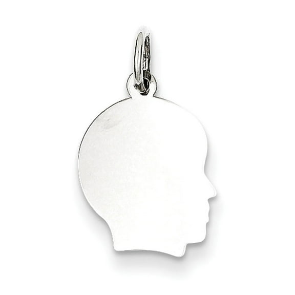 Sterling Silver Engravable Boy Disc Charm