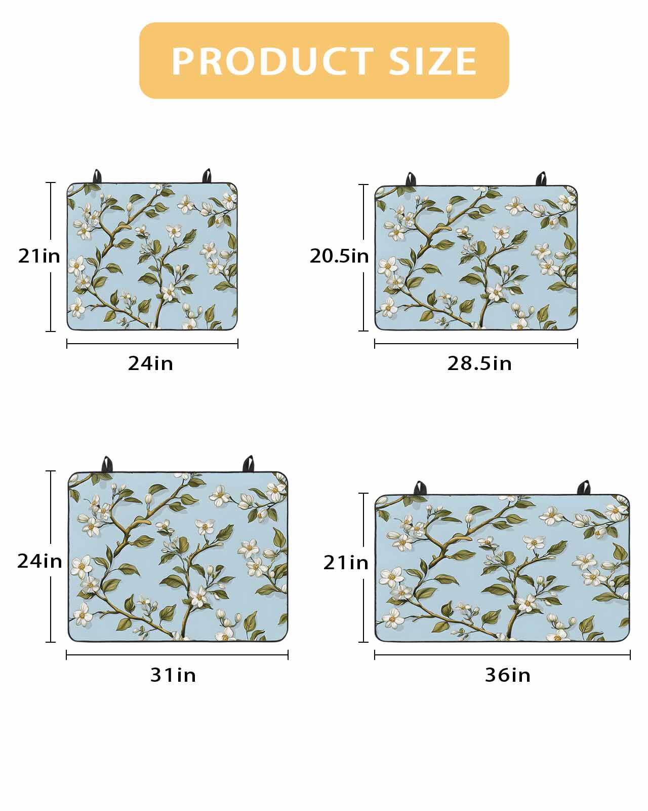 nqOlkjepod Large Induction Cooktop Protector Mat 24"x21", Watercolor Flower Stove Top Covers for Electric Stove, Blooms Wildflower Garden Motifs Floral Stove Burner Cover Mats, Glass Top Stove Cover