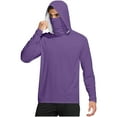 thumbnail image 2 of FNFYFH Men's Sun Protection Hoodie with Mask UPF 50+ UV Long Sleeve Shirt Men Rash Guard Performance Fishing Hiking Shirt, 2 of 8