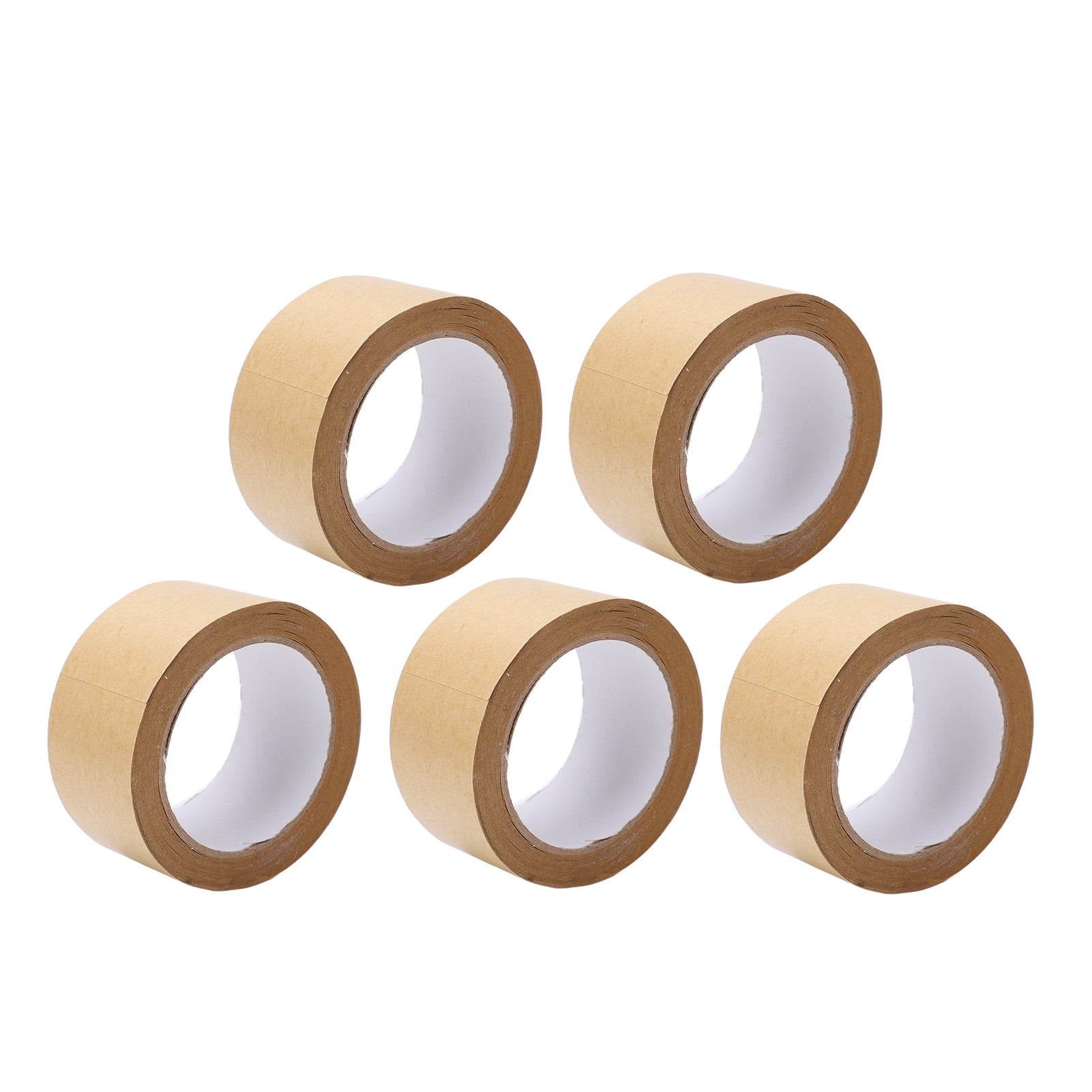 NFTIGB 5PCS Kraft Paper Tape 1.97 Inches / 50mm Wide 30m Long Degradable Gummed Packing Tape, Self Adhesive Water-Free Sealing Tape