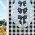 Windows Rainbow Ribbons Window Privacy Film Decorative, Black Ribbon Bows Stained Glass Window ...