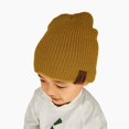 thumbnail image 5 of Otoño e invierno 11 Gorro de punto con etiqueta de cuero Gorro de lana para padres e hijos Gorro cálido con protección para las orejas Gorro de moda, 5 of 5