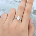thumbnail image 6 of Cow Jewel 2 Ct Oval Cut VVS1/D Diamond Solitaire Ring - 14K White Gold Simple Engagement Ring - Elegant One Stone Prong Set Wedding Ring for Her, 6 of 6