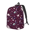 thumbnail image 1 of Easygdp Space Dinosaur for Durable Canvas Laptop Backpack - Adjustable Shoulder Strap, Large Capacity, Fits 15-17in Laptops, for School, Work, Travel-Small, 1 of 5