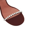 thumbnail image 2 of XYD Women Graceful Crystal Open Round Toe Sandals Thin Ankle Strap Stiletto High Heels Evening Date Formal Shoes Size 5 Dark Red, 2 of 4