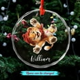 thumbnail image 2 of Lion Animal Glass Xmas Ornament Gift for Sister Brother Children Kids, Custom Name Lion Lover Christmas Ornament 2025, Lion Xmas Ornaments Keepsake, Personalized Lion Glass Christmas Ornaments Gift, 2 of 6