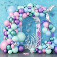 thumbnail image 1 of Mermaid Balloon Garland Kit, 134PCS Mermaid Balloons with Silver Mermaid Tails Stars, Macaron Purple Pink Green Metallic Green Purple Balloons Arch, f, 1 of 4