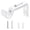 White, variant on Adjustable Curtain Rod Bracket Heavy Duty Metal Wall Mount Hook Holder For 1 Inch Drapery Rods Home Window Hardware 3.74 Inch
