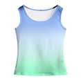 thumbnail image 5 of JUMEYU Girls Cami Undershirts Girl's Casual Solid Sleeveless Round Neck Slim Fit Basic Crop Tank Top Size 11-12 (Green,11-12 Years), 5 of 6