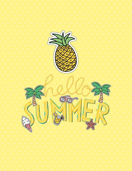 Hello Summer: Hello Summer Cover (8.5 X 11) Inches 110 Pages, Blank ...