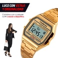 thumbnail image 4 of Reloj Clásico Digital Correa Metálica Contra Agua Redlemon Pantalla Retroiluminación Alarma Cronómetro 1123, 4 of 7