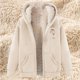 thumbnail image 1 of Chaqueta y sudadera informal con capucha de manga larga para mujer, con estampado de moda, de polar y capucha, 1 of 4