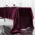 thumbnail image 1 of Efavormart 60x126" Rectangle EGGPLANT Wholesale SATIN Tablecloth Banquet Linen Wedding Party Restaurant Tablecloth, 1 of 5