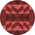 thumbnail image 1 of Ahgly Company Indoor Round Patterned Cranberry Red Area Rugs, 3' Round, 1 of 6