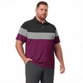 thumbnail image 6 of Trgacdwlo XL-8XL Color Block Polo Shirt Men Big and Tall Short Sleeve Workout Shirts for Men Sun Protection Mens Golf Polo Shirt, 6 of 7