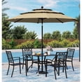 thumbnail image 3 of MAISON ARTS  10ft 3 Tiers Patio Outdoor Umbrella Matched with most Patio Table with Ventilation Auto-tilt and Crank Lift Orange Red, 3 of 5