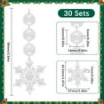 thumbnail image 2 of 1 Box 30 Pack Clear Snowflake Ornaments Bulk Acrylic Crystal Snowflake Ornaments Hanging Snowflakes Decorations Pendants Supplies, 2 of 6