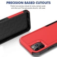 thumbnail image 4 of Allytechgroup Compatible for Apple iPhone 13 Pro Max, Rugged Shockproof Military Grade Protection Dual Layers Hard PC TPU Phone Case for iPhone 13 Pro Max, Red, 4 of 4