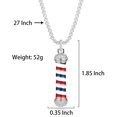 thumbnail image 2 of Rhinestone Barber Shop Light Pendant Necklace with 24 Inches Rolo Chain, 2 of 5