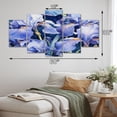 thumbnail image 4 of Designart "Purple Green Iris Impressions Artistic Elegance" Floral Metal Wall Décor Set, 4 of 5