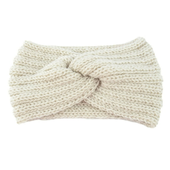 Fgnfyis Soft Stretch Ear Warmer Headband Women Winter Cable Knit Headbands for Warmth and Style Cozy And Off-White
