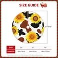 thumbnail image 2 of Salouo Cow Print Sunflower Christmas Tree Skirt 48" Farmhouse Christmas Decorations Snowman Xmas Tree Skirt Tree Mat for Holiday Party Decor, 2 of 8
