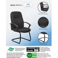 thumbnail image 4 of Kingfisher Lane 41''x25.5''x26'' Fabric Guest Chair in Black, 4 of 9
