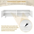 thumbnail image 4 of TV Stand with 4 Doors for TVs up to 78", Atumon Television Stand, Wood TV Cabinet with Adjustable Shelves, Modern Entertainment Center with 5 Legs, TV Stand Furniture for Living Room Bedroom, White, 4 of 10