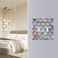 thumbnail image 4 of Yayeee Toggle Light Switch Wall Plate 3-Gang 6.37"x4.48" Decorative Outlet Cover, Blue Shimmering Pattern, 4 of 7