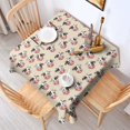 thumbnail image 2 of Beige Cow Head Pattern Square Tablecloth,Waterproof Square Table Cover,Wipeable Spillproof Washable Table Cover for Home Kitchen Party Decor 52"x52"(132x132cm), 2 of 6