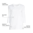 thumbnail image 4 of Lands' End Women's 3/4 Sleeve American-Grown Supima Cotton Crewneck Tunic, 4 of 5