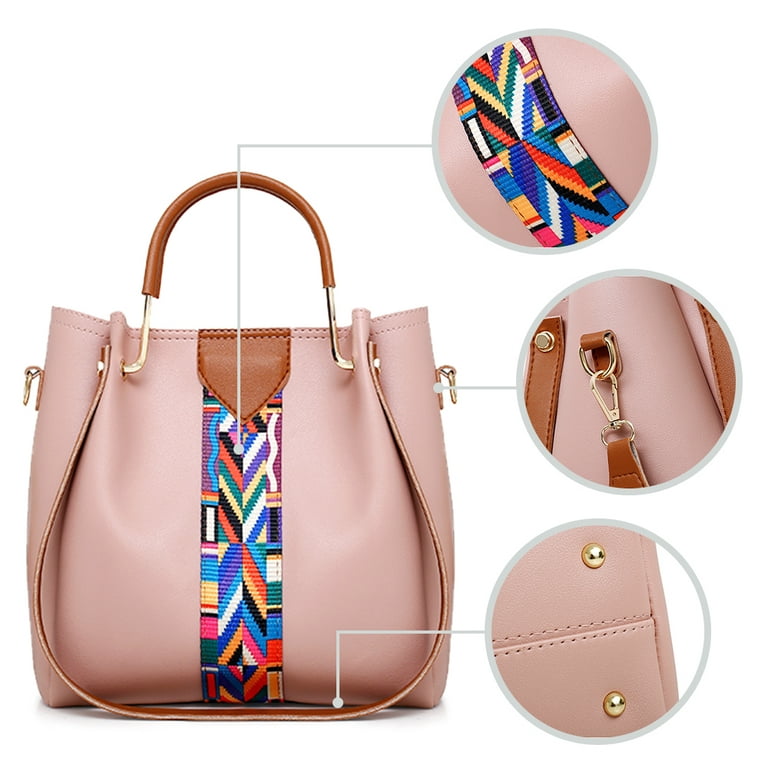 4pcs Women Fashion Handbags Purses Wallet Tote Shoulder Bags Casual Crossbody Bags, Best Valentine's Day Gift for Ladies Girls, Satchel Purse Set