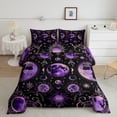thumbnail image 3 of Manfei Hippie Gothic Moon Bedding Comforter Set for Teens, Mystic Purple Mandala Twin Comforter Sets, Tribal Southwestern Reversible Bedding Set, Luxury Bedroom Decor, 2 Pieces, 3 of 9