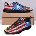 thumbnail image 4 of Boxer Christian Cross American Flag Us Running Shoes Sneakers Mesh Black Size 4.5, 4 of 5